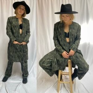 Laura Lee Green Nature Two Piece Vintage Set Medium/Large